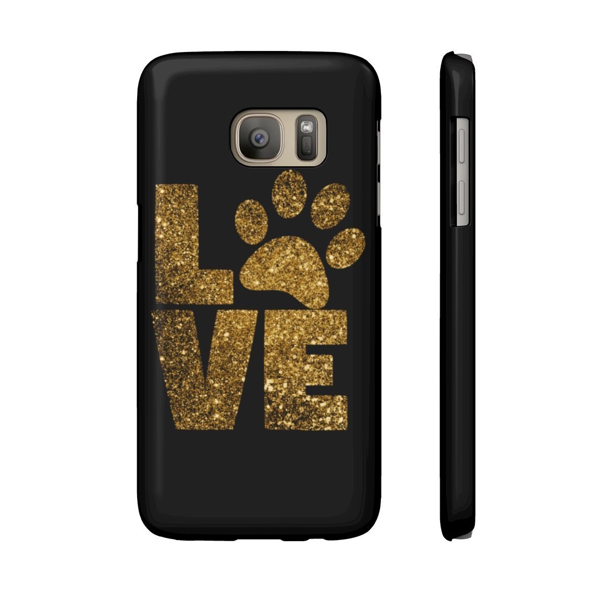 Cat themed phone case, Love Paw Prints Phone Case