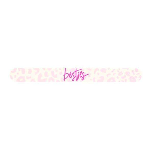 Cat Lover Accessories, Cat Print Nail File Featuring The Words "Besties" and "Meow And Furever"
