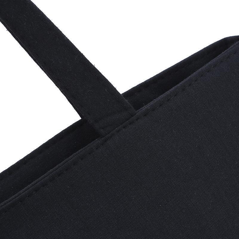 Cat Tote Bag Made from Sturdy Black Canvas Fabric