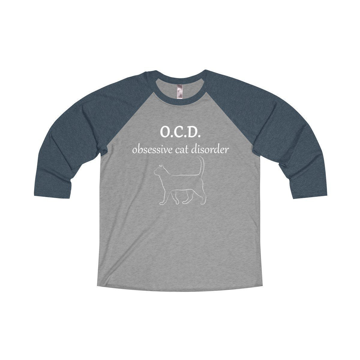 Crazy Cat Shirts, Funny Cat Shirt with the Print O.C.D. Obsessive Cat Disorder Across the Front