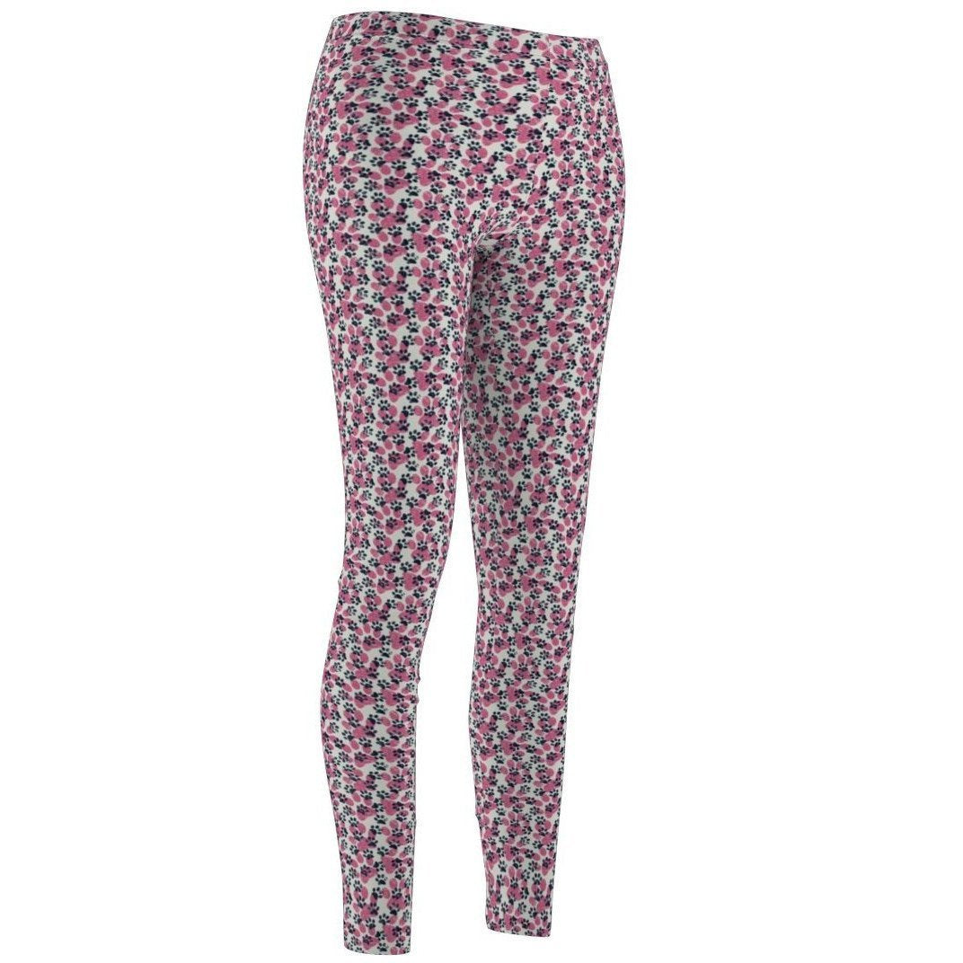 Cat Leggings, Cute Paw Print Leggings decorated with Blue and Pink Paw Prints