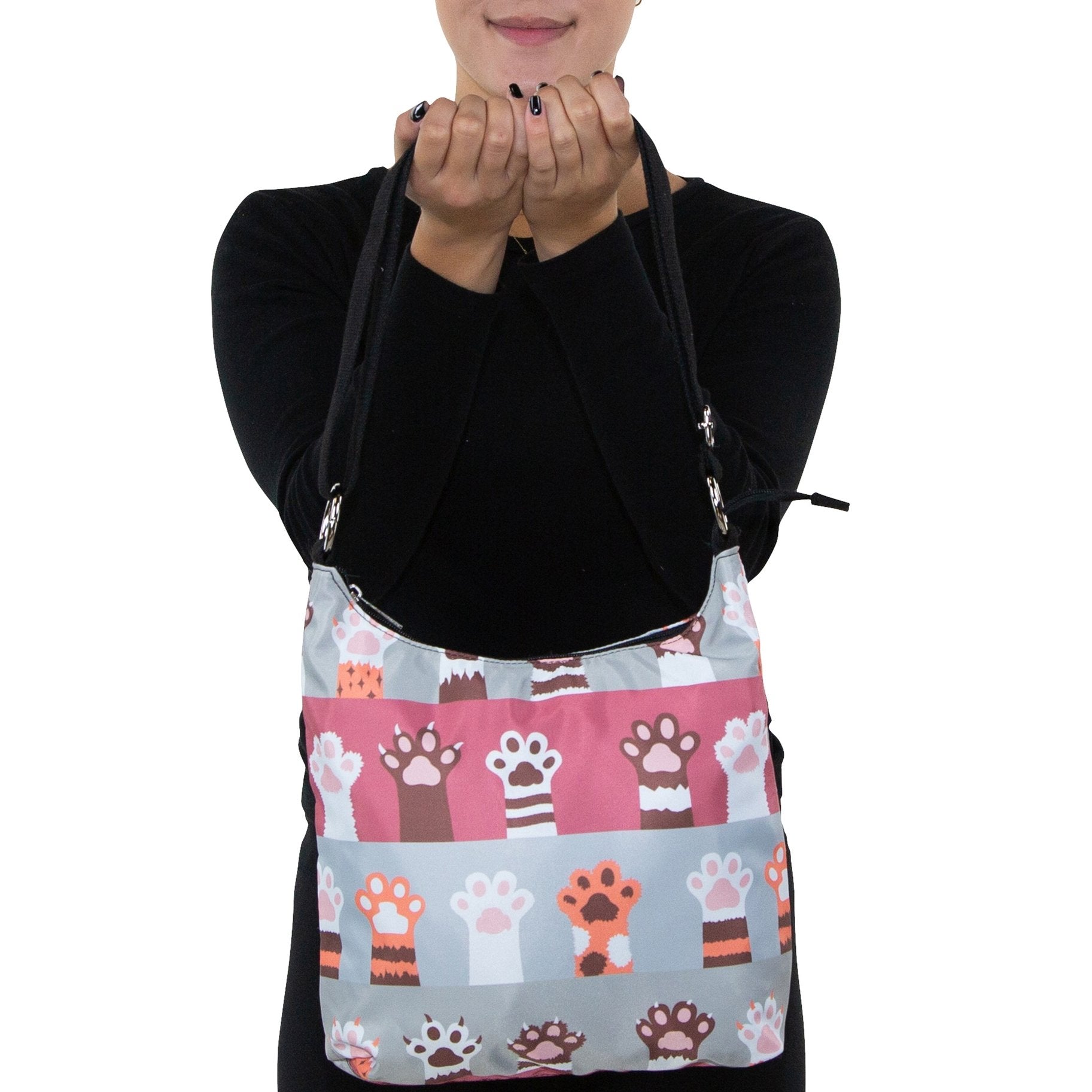 Paw Print Purse Handbag With An Adjustable Strap