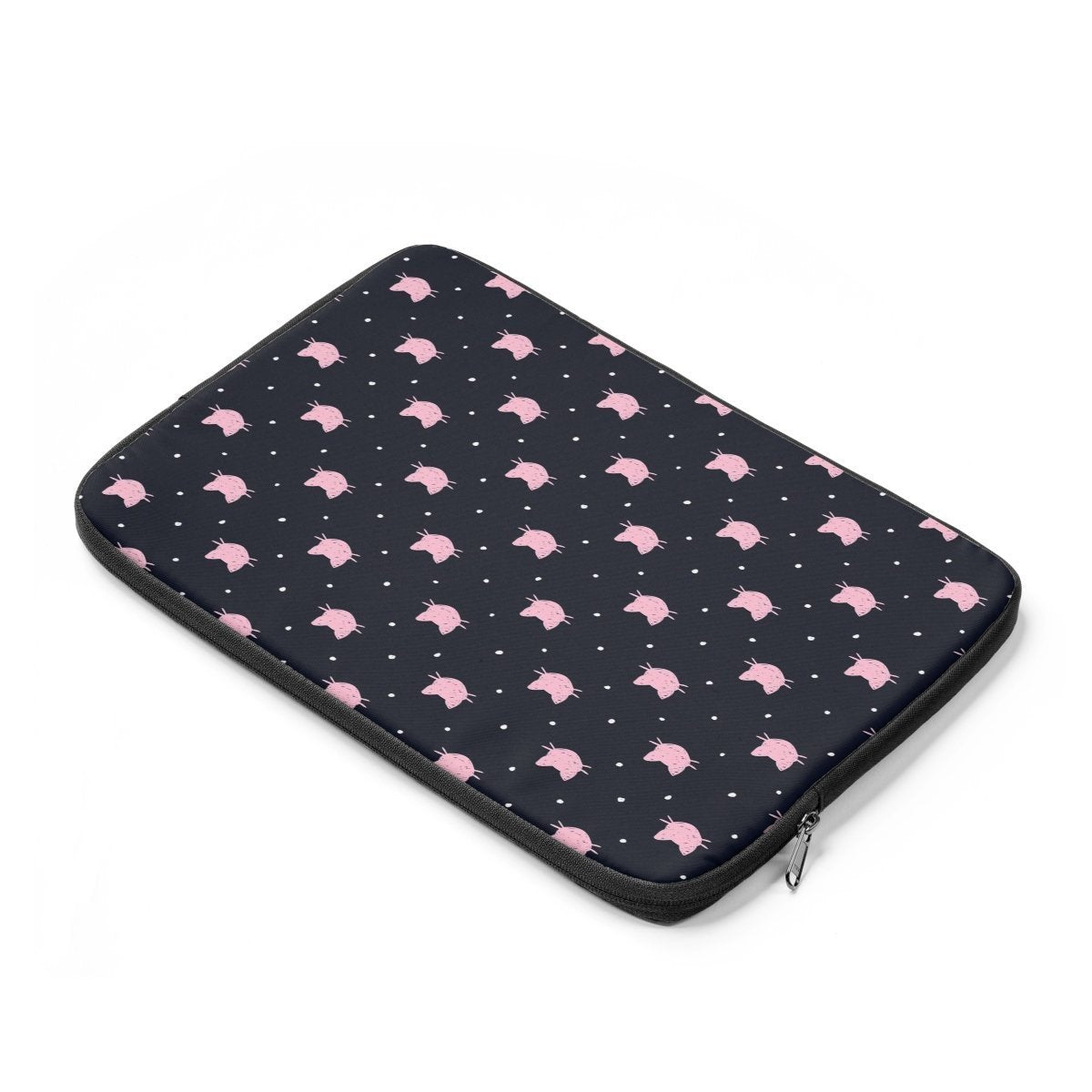Cat Themed Accessories, Cute Cat Laptop Case with Pink Cats Printed On a Blue Fabric