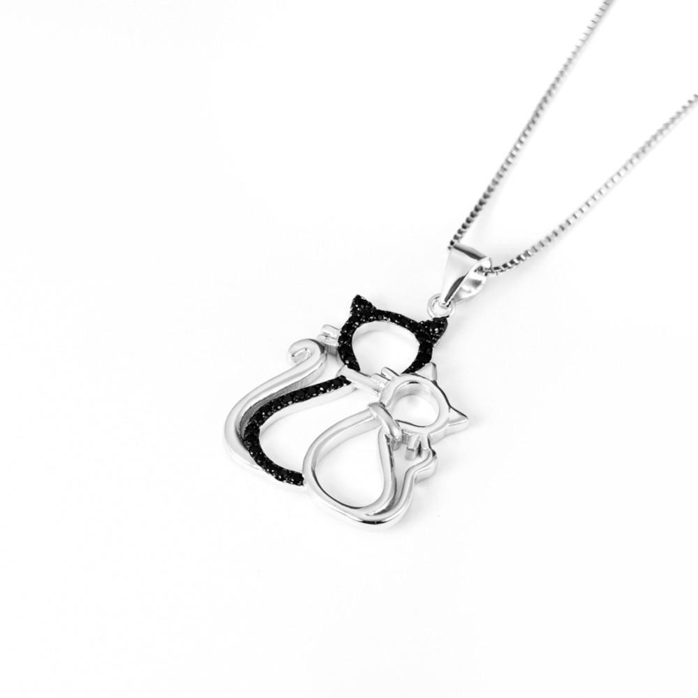 Cat Pendant, Snuggly Cats Necklace