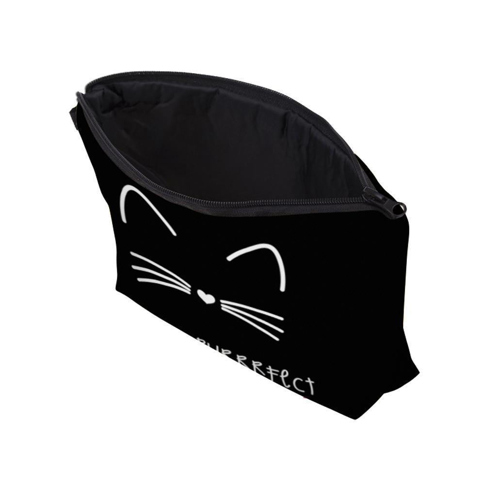 Cute Gifts for Cat Lovers, Black Cat Makeup Bag