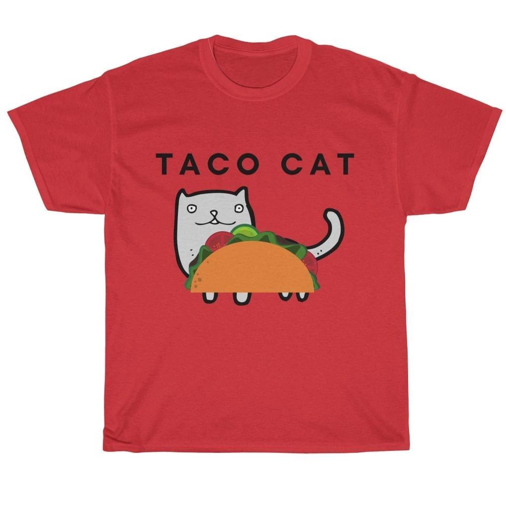 Funny Shirt with a Taco Cat Printed On the Front