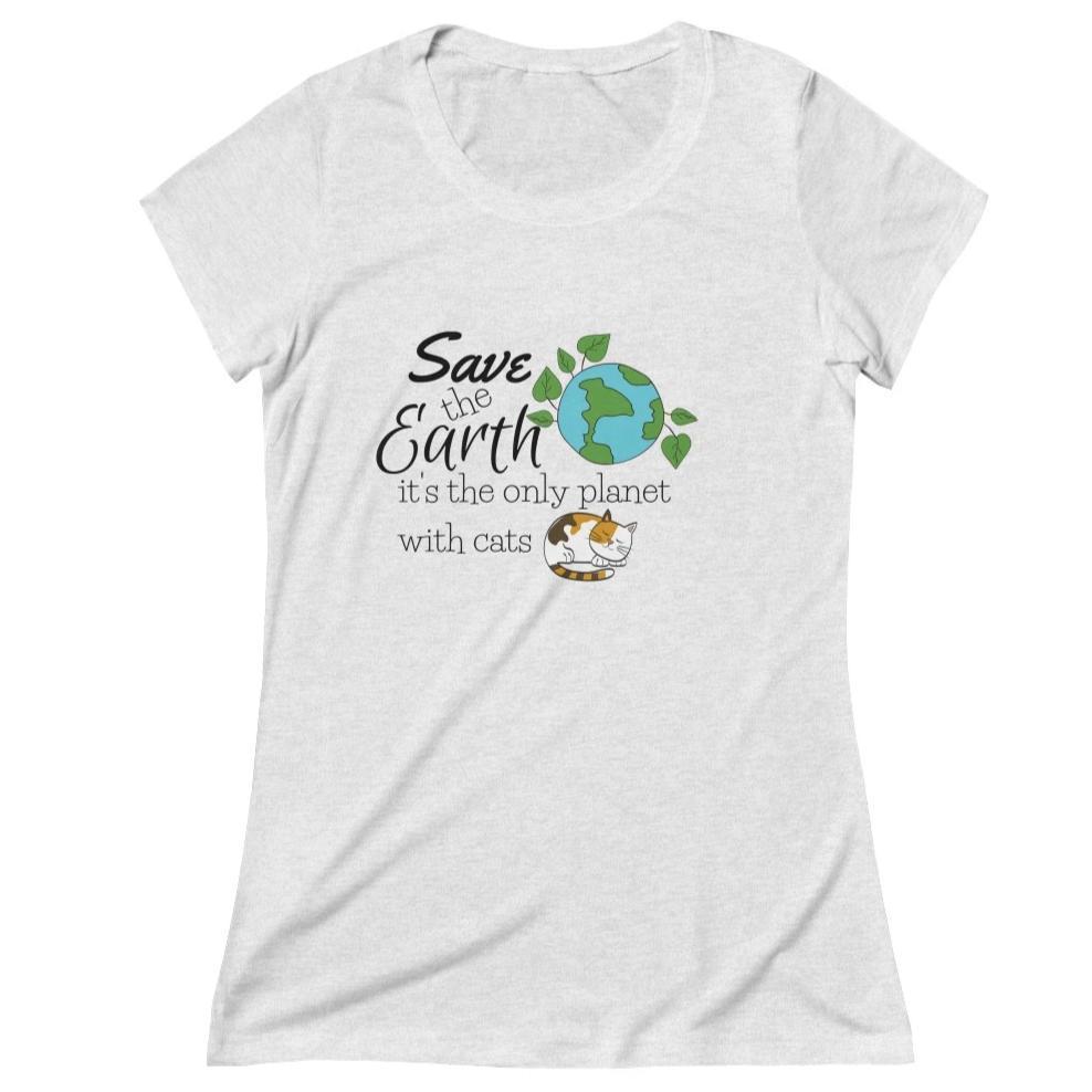 Cat Lover T-Shirt Featuring the Words Save The Earth It's The Only Planet with Cats Printed On the Front