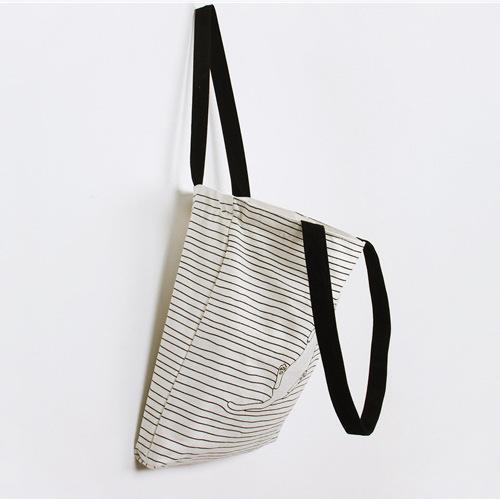 Cat Tote with Double Black Canvas Handles